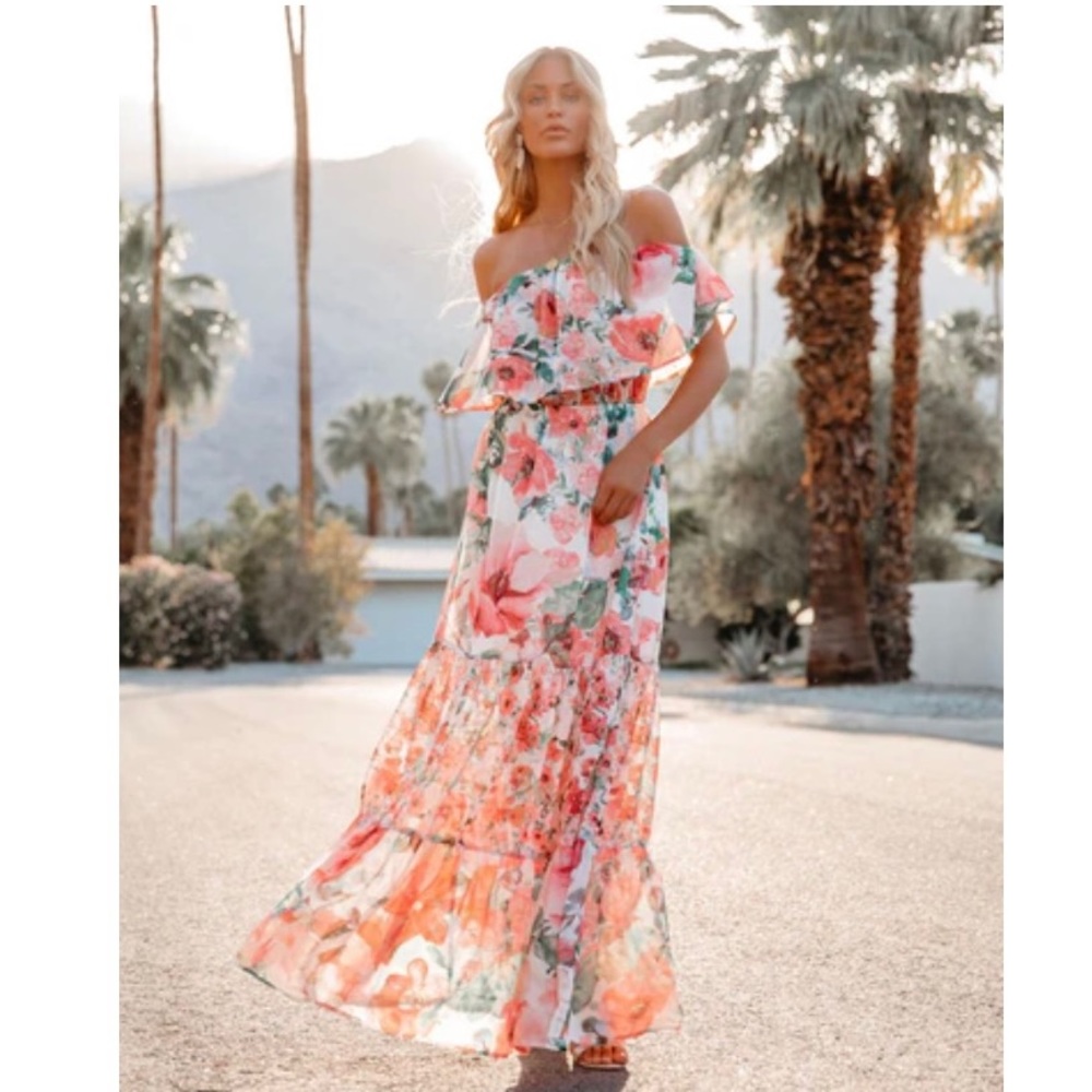 Jaiden Floral Off The Shoulder Maxi Dress